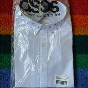 ASOS| STUDDED COLLAR SHIRT